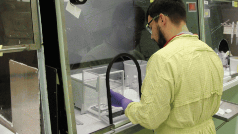 A GIF with photos showing people working.