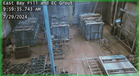 Rotating images of the inside of an underground basin