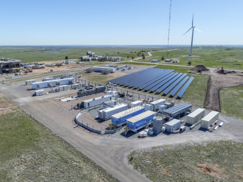 Aerial view of major equipment on NREL's Flatirons Campus