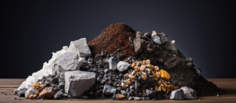 A pile of minerals