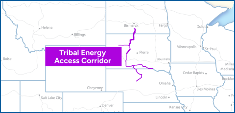 Map of Tribal Energy Access Corridor