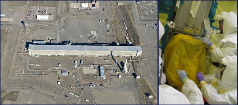 Hanford crews replace 72 air filters at the Hanford Site’s Plutonium Uranium Extraction Plant.