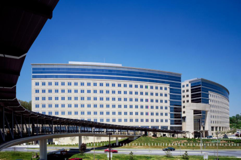 Exterior of the New Carrollton Federal Buildilng in Lanham, Maryland.