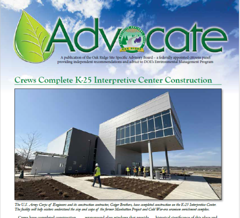 thumbnail image of the Advocate newsletter front page