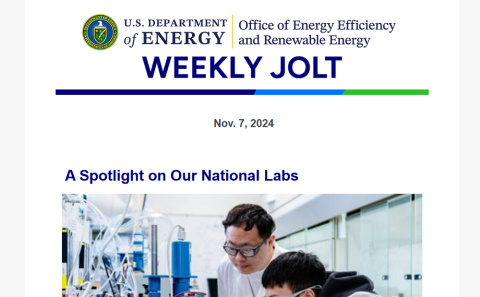Screenshot of a Weekly Jolt newsletter