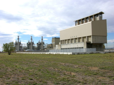 A power station building 