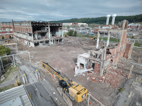 Demolition of a building complex at the Oak Ridge Site
