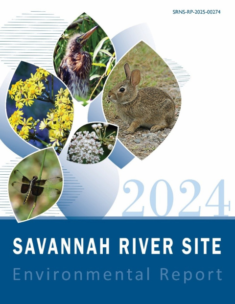 A blue and white magazine cover that says "Savannah River Site Environmental Report"