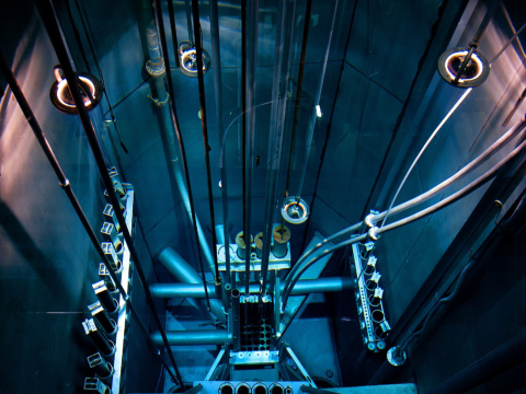 View inside of a nuclear research reactor