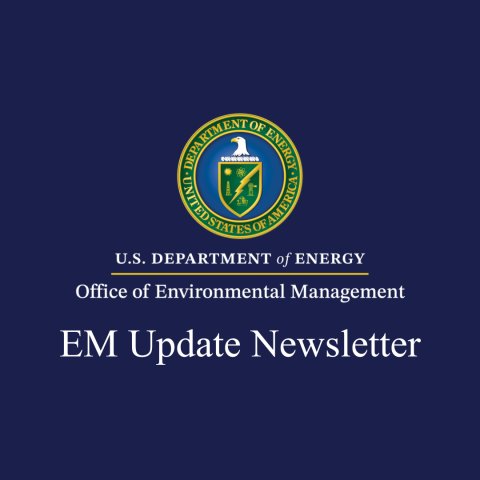 EM logo with EM Update Newsletter 