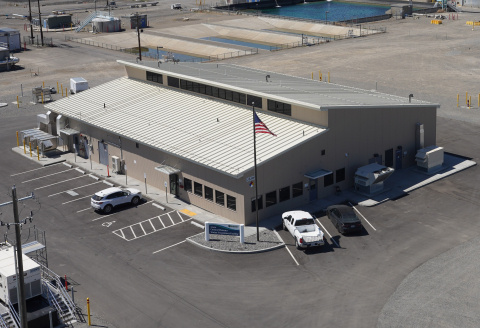 Aerial view of a Water Treatment facility at the Hanford Site