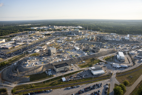 Aerial view of the H Tank Farm at the Savannah River Site