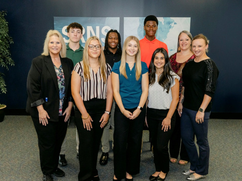 A group of students posing for a picture at the Savannah River Site