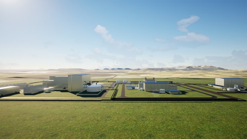 Rendering of TerraPower's Natrium reactor project in Kemmerer, Wyoming.