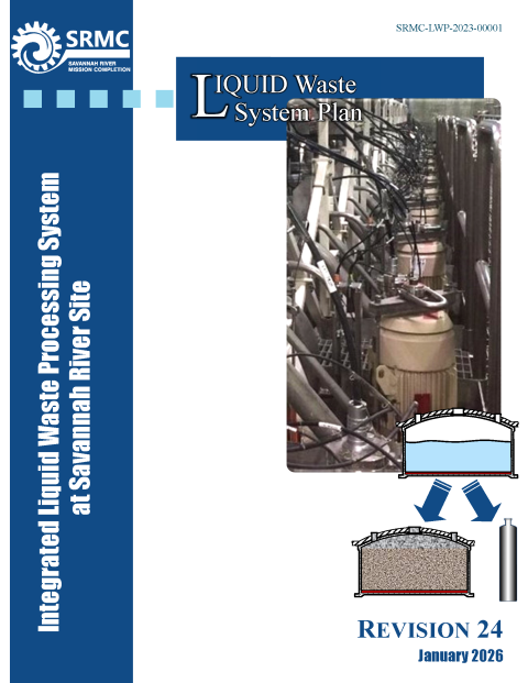 The front page of a Liquid Waste System Plan that the Savannah River Site is using