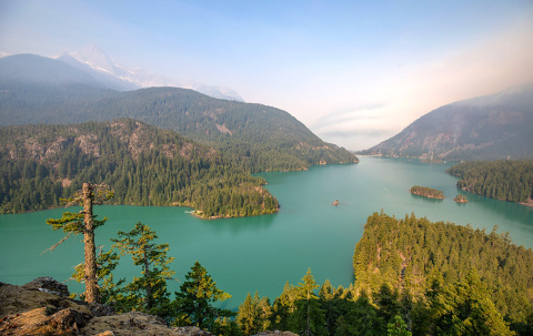 Diablo Dam and reservoir area in North Cascades National Park. Credit: Brent Olson 