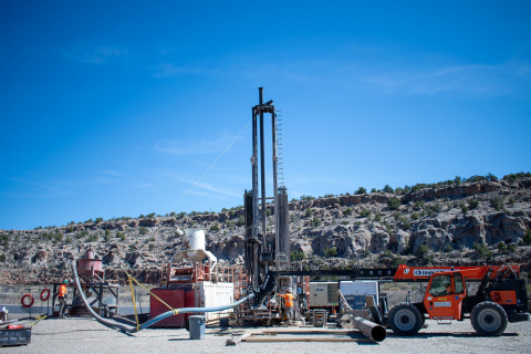 A large drilling well at the Los Alamos Site