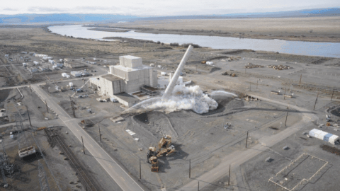 Rotating set of images of demolition and cleanup work at the Hanford Site