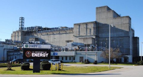 A large grey building at the Savannah River Site
