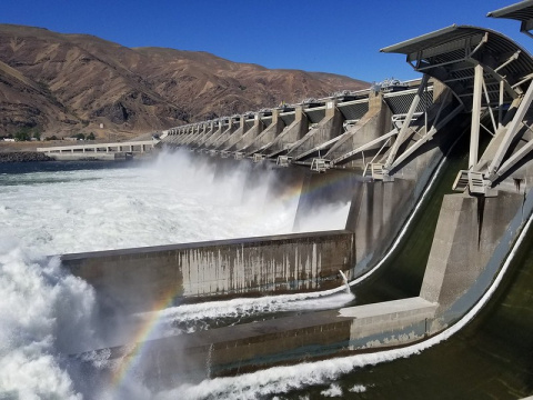 Priest Rapids Dam on the Columbia River in Washington