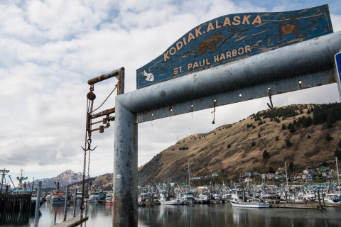 Photo of sign for Kodiak, Alaska