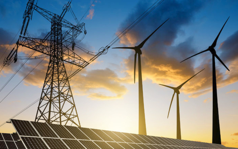 Photo of wind turbines.