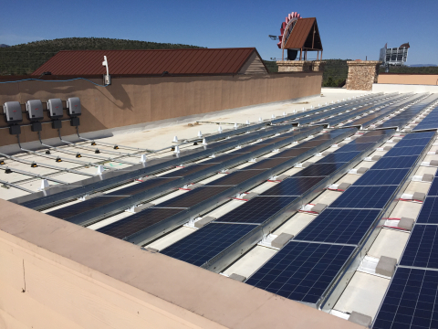 Photo of rooftop solar array