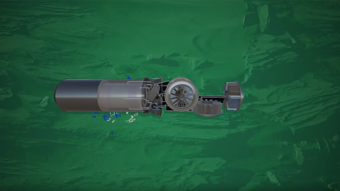 A picture of a small nuclear reactor