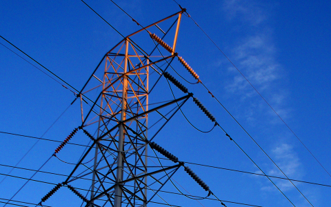 Image of a power line pylon