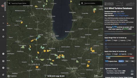 Screenshot from the USWTDB.