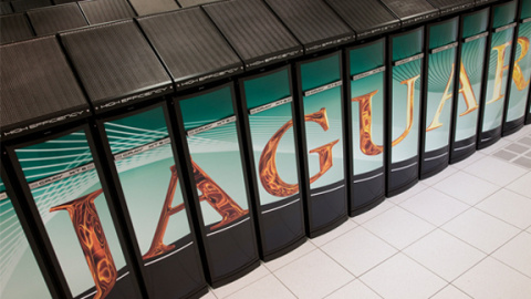 An image of the Jaguar supercomputer