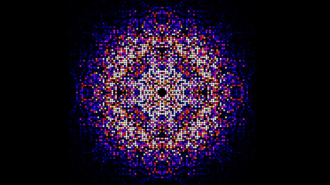 A map of intensities merged using the CrystFEL software.