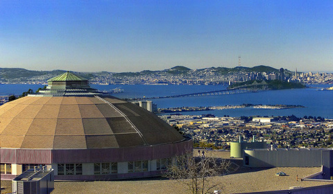 ALS dome looking across to San Francisco.