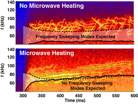 Microwave heating significantly alters Alfvén waves