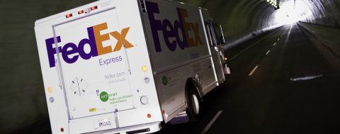 FedEx delivery truck using fuel cells