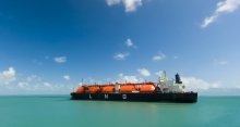 LNG Vessel in water in route