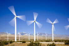 Wind Turbine's In Motion (spinning).