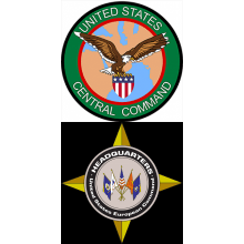 U.S. Central Command and U.S. European Command seals