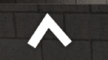 Arrow indicating to move to another floor in the house.