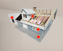 Model illustration of an energy-efficient house.