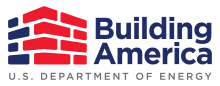 Building America logo: Graphic of a block of bricks with the words Building America and U.S. Department of Energy.