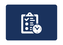 Clipboard and clock icon