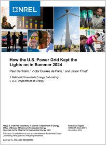 "How the U.S. Power Grid Kept the Lights on in Summer 2024" report cover