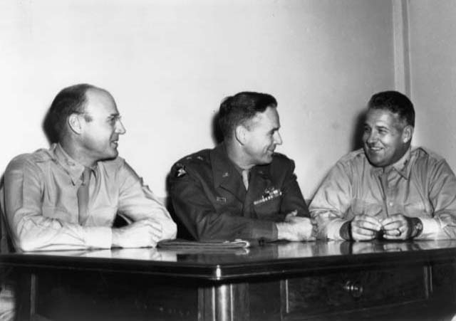 Photograph of Kenneth Nichols and Leslie Groves