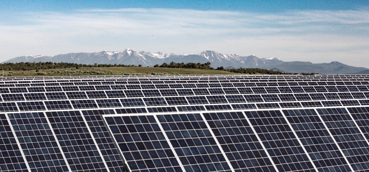 Photo of solar photovoltaic array
