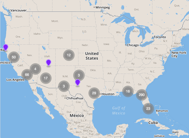 Screenshot of Reclaimed Wastewater Map.