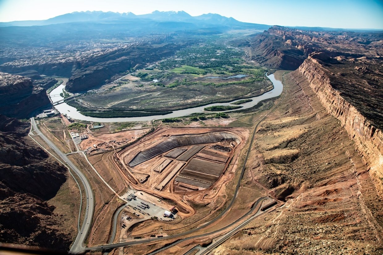 Aerial view of Moab site looking south 2021