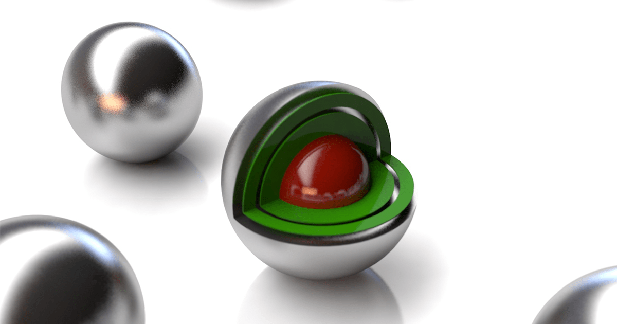 Rendering of TRISO particle