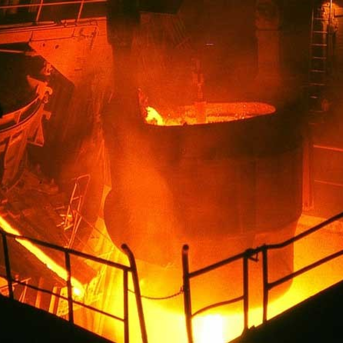 a steel blast furnace
