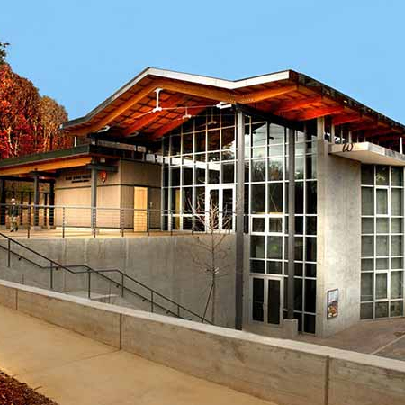 View of the Blue Ridge Parkway Visitor's Center.